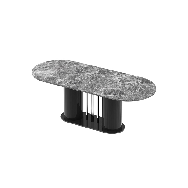 Stół rozkładany CESARO - Wariant Kolorystyczny: Venatino Dark HG+Czarny HG - Hubertus